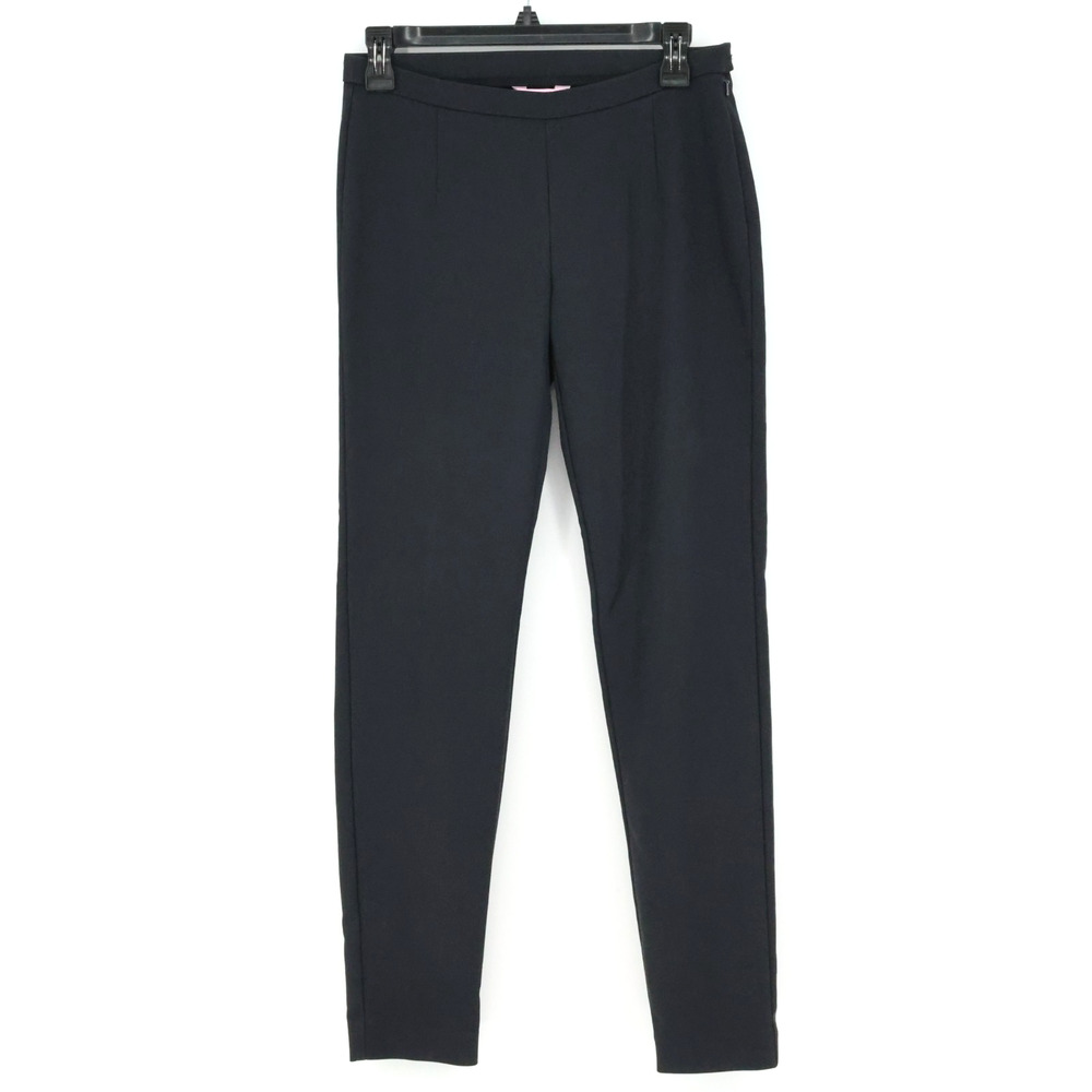 Lilly Pulitzer Dress Pants Womens 4 Black Cotton Stretch Twill Side Zip Skinny